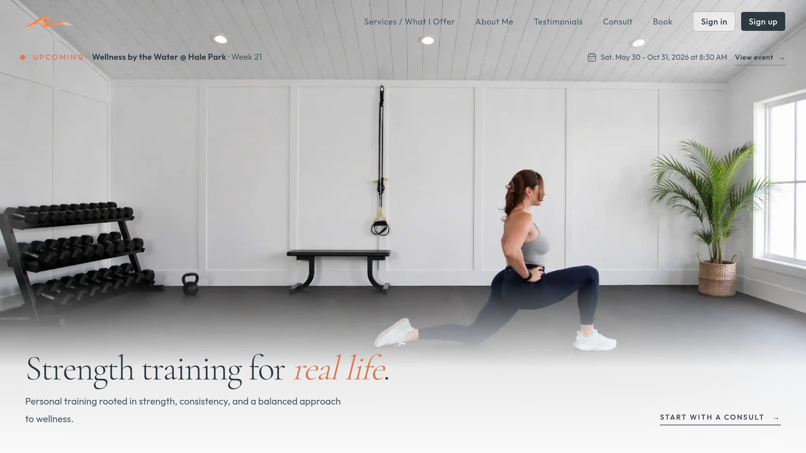 The Wellness Current public homepage on desktop
